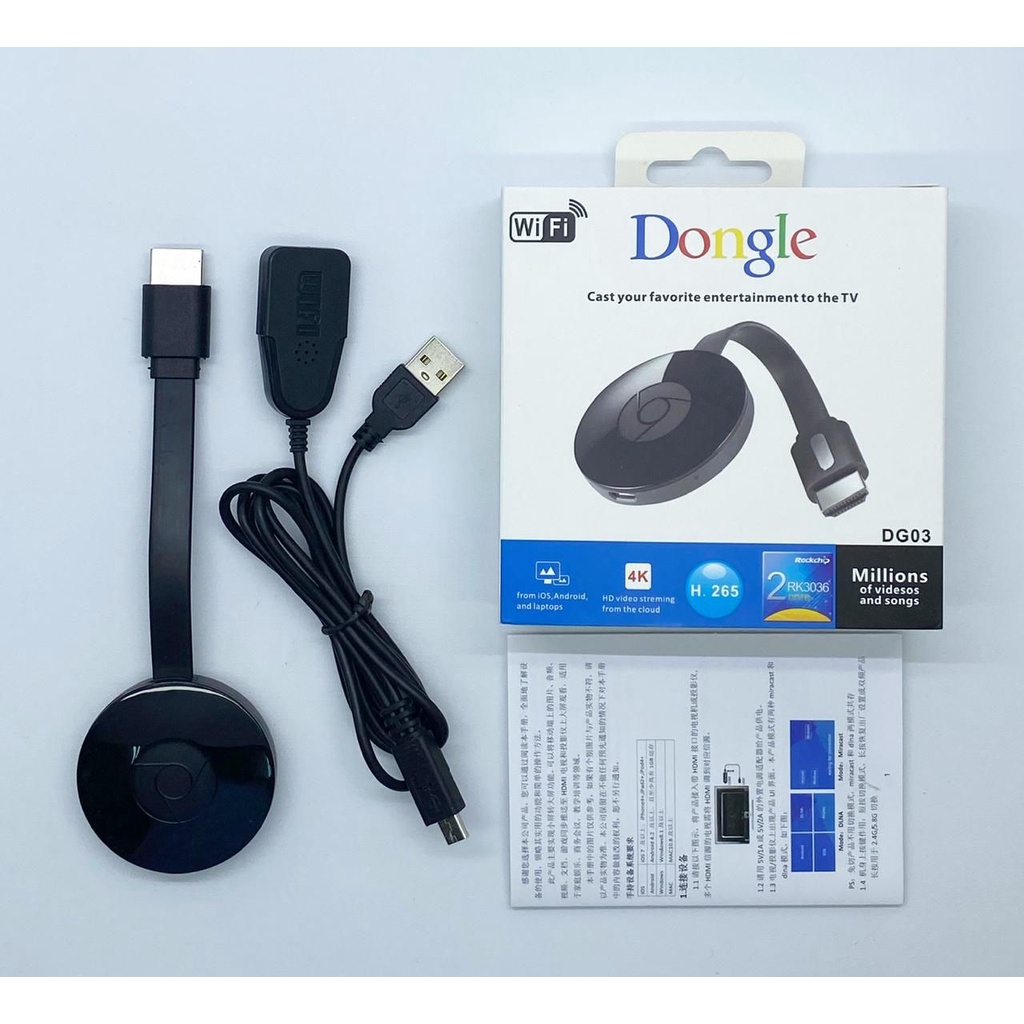 Chromecast Google TV Streaming HDMI Google Chrome Cast Wireless Display Dongle DG-03