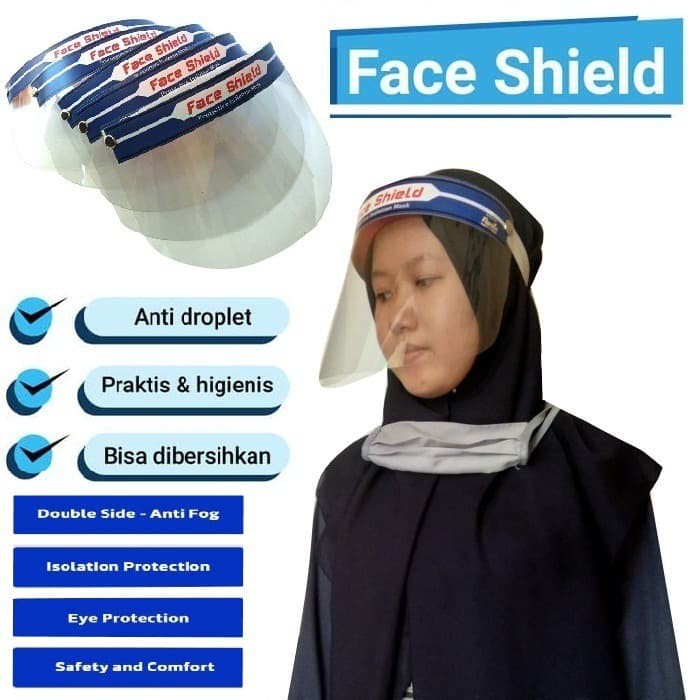 apd face shield. apd pelindung wajah Anti Fog Anti Air pelindung Droplet