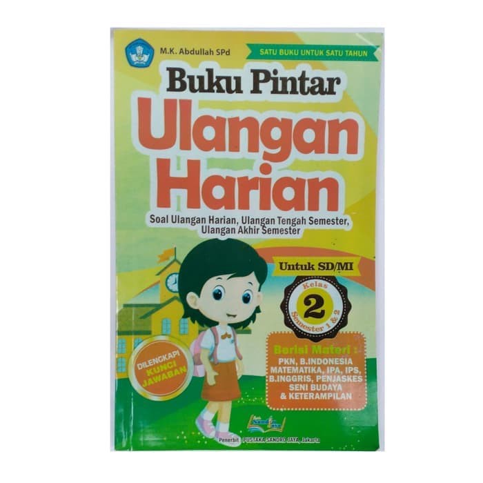 Buku Pintar Soal Ulangan Harian Sd Mi Kelas 2 Dilengkapi Kunci