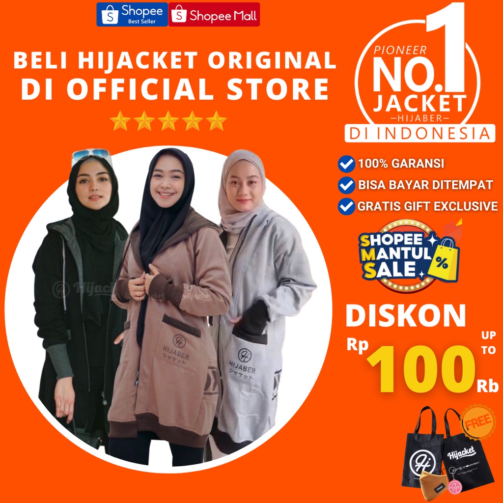 ✅BEST SELLER✅ Hijacket YUKATA Original Jacket Hijaber Jaket Wanita Muslimah Azmi Hijab Hijaket