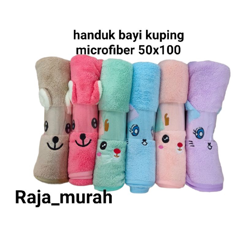 grosir!!! 1 pcs handuk bayi kuping 50x100 bren tiga teman