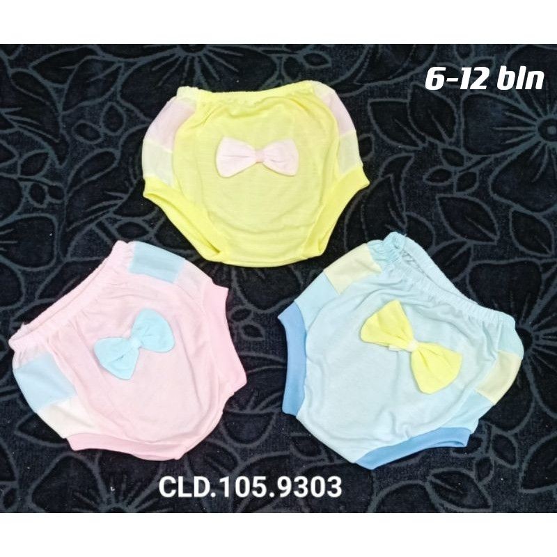 Celana dalam rok bayi perempuan 0-12 Bln Pita Berenda Princess isi 6 pcs Lucu  Celana Segitiga Bayi