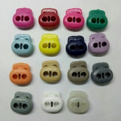 BRGUNIK Stopper Compo Warna-Warni Adjustable Pengatur Tali Serut Stoper Lobang Dua R528