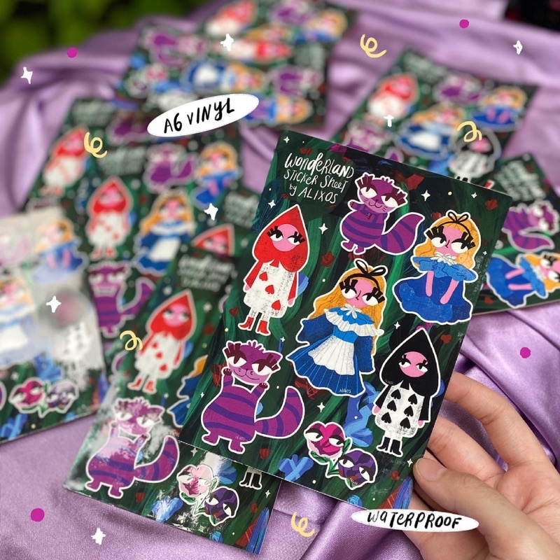 Wonderland A6 Vinyl Sticker Sheet