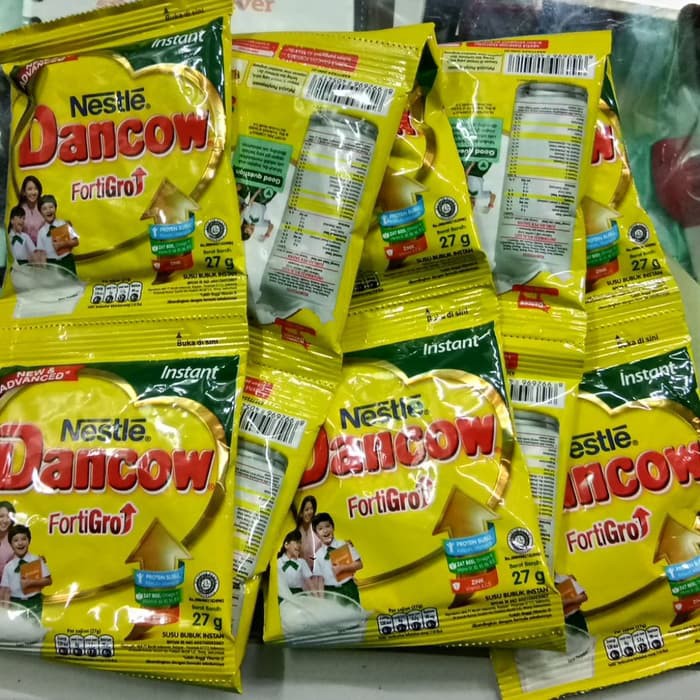 Susu Dancow Sachet FortiGro Putih 27 Gram x 10 sachet ( HARGA 3 RENCENG )