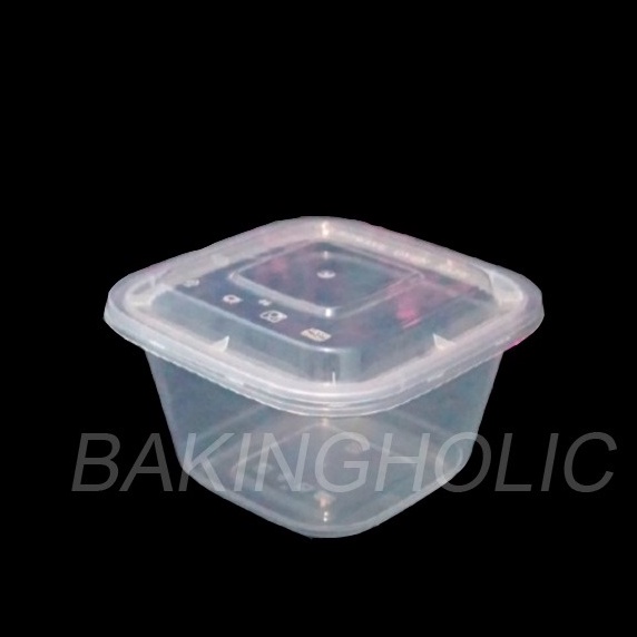 Thinwall DM Kotak Square 500 ml / Kotak Makan Plastik