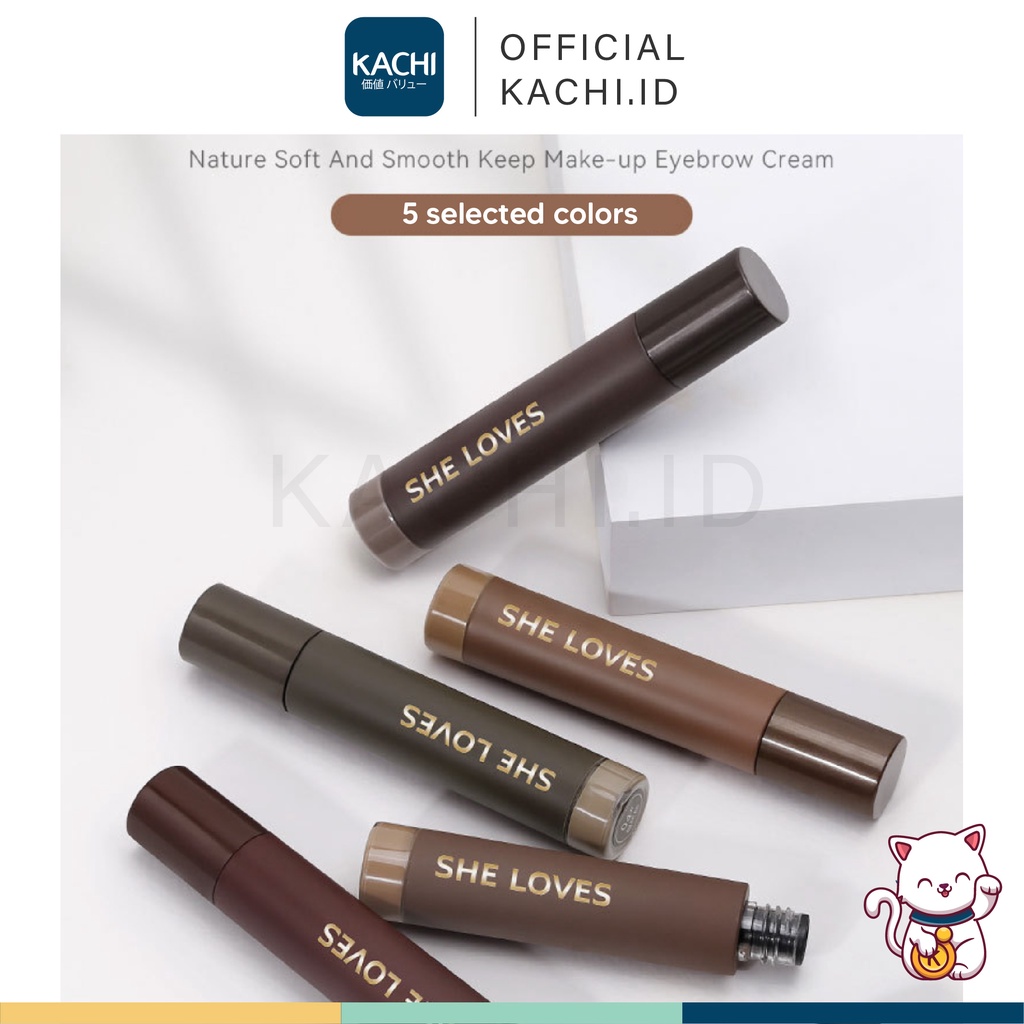 KACHI - SHE LOVES Brown Eyebrow Soft Natural Make Up Cream 5 Colors Alis Mata Original Sheloves TB-154 SL014