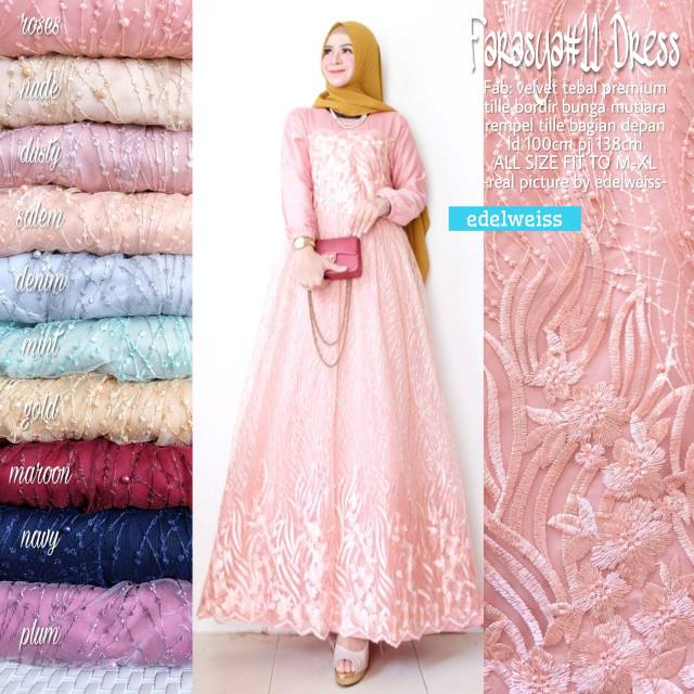 Farasya #11 Dress Kondangan Dress Tile Jumbo Dress Brukat Jumbo Party Dress Ld 120 Ld 110 Ld 100 BROKAT TILLE JUMBO DRES MUSLIM XXXL REMAJA GAMIS PERNIKAHAN SERAGAMAN GAMIS PESTA WISUDA TUNAGAN MUARAH BAGUS WARNA SAGE MILLO DUSTY ROSE LEBARAN TERBARU