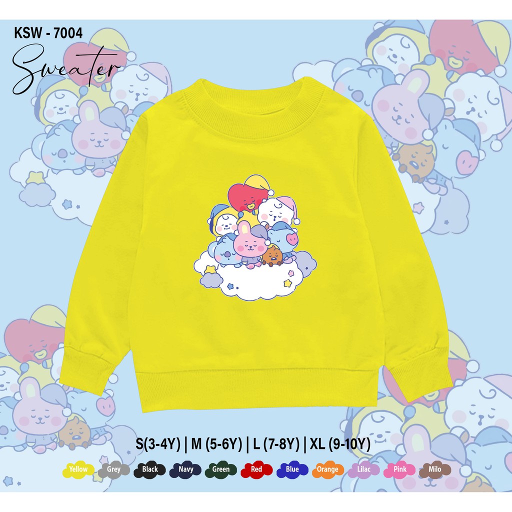 SWEATER ANAK -ANAK / BAJU  KIDS 1-10THN / BAHAN FLEECE PREMIUM ADEM / SLEEP KPOP / UNISEX