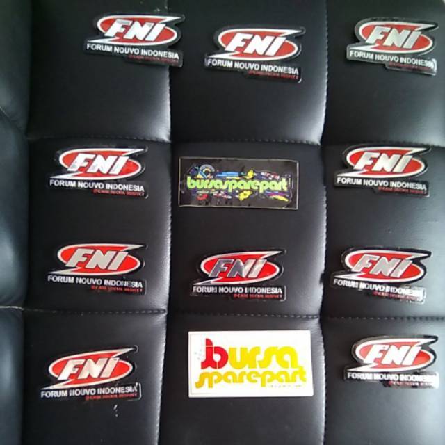 Sticker Emblem Emboss Forum Nouvo Indonesia FNI Resmi Official