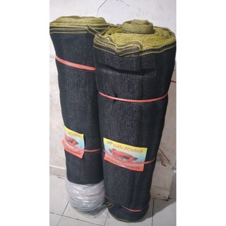 Waring hitam Jaring ikan Jaring pagar tanaman per meter lebar 1,2 mtr