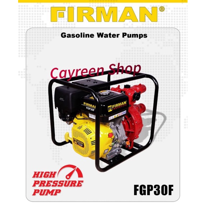 Pompa Alkon Pemadam Kebakaran Firman  FGP 30F   High Pressure Pump Firman FGP 30F    Gasoline Water 