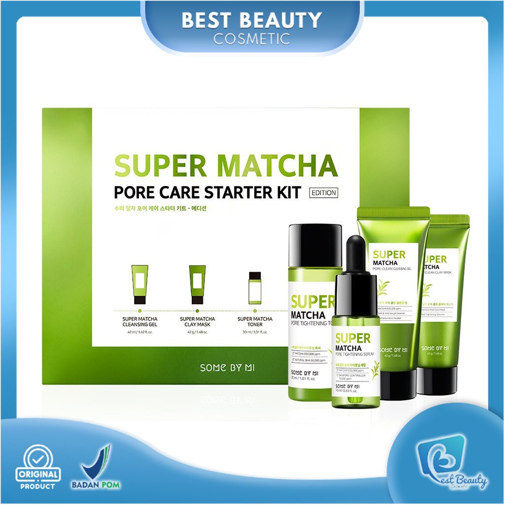 ★ BB ★  [BPOM] SOMEBYMI Super Matcha Pore Care Starter Kit - SOME BY MI