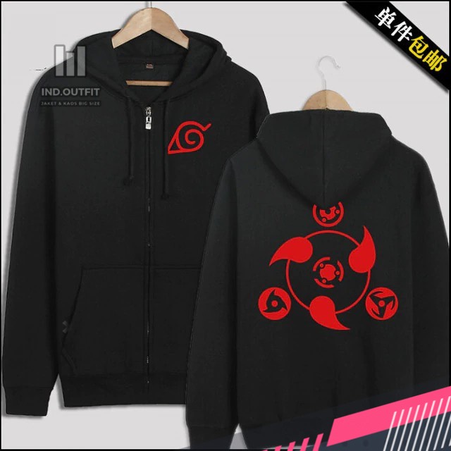 (S-6XL) Jaket Hoodie Naruto Anime Uchiha Sharingan Harajuku Big Size M L XL 2XL 3XL 4XL 5XL 6L Jacke