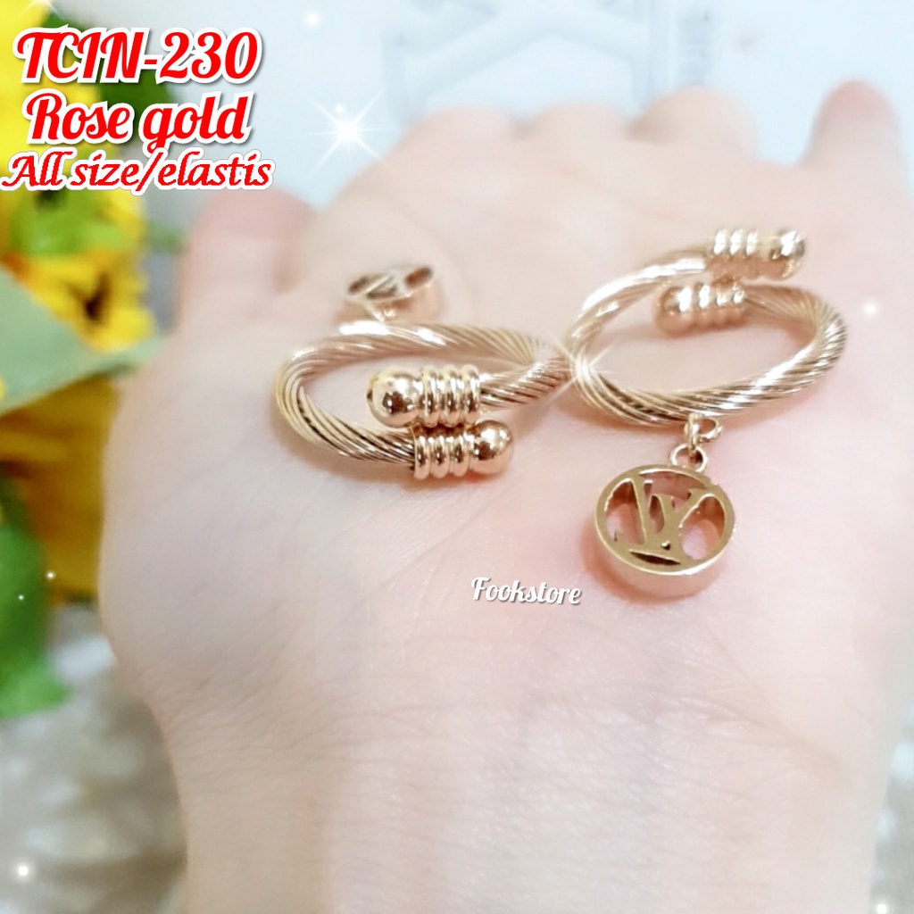 TERMURAH CINCIN WANITA TITANIUM FASHION/ANTI KARAT MODEL SIMPEL