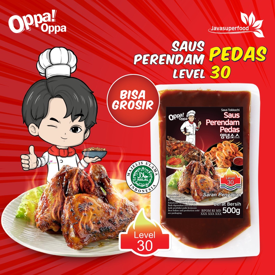 Saus Perendam Pedas Tokkochi Saus Buldak Pedas 500g Level 30 Oppa-Oppa