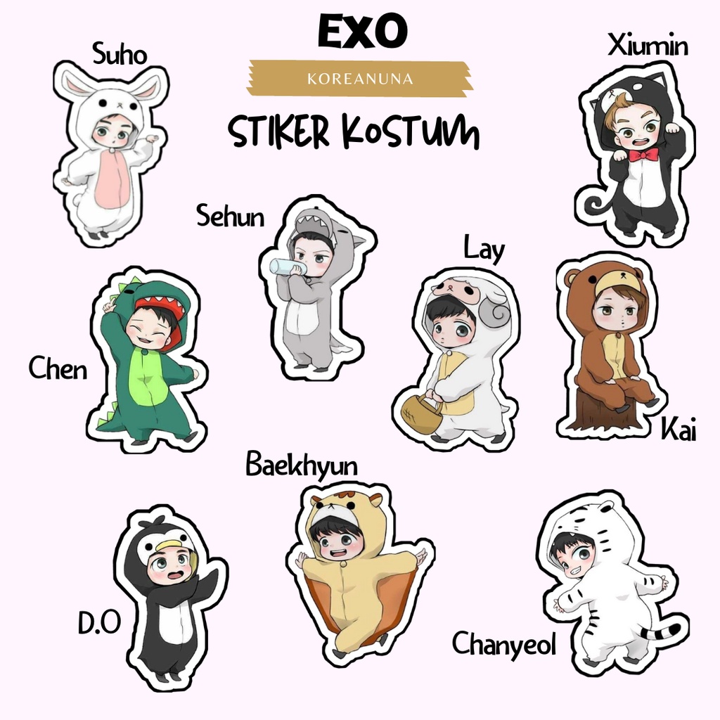 

Sticker Kpop Exo Costum Chibi Kartun Lucu Aesthetic Stiker Deco Note Buku Hp Laptop Murah Berkualitas