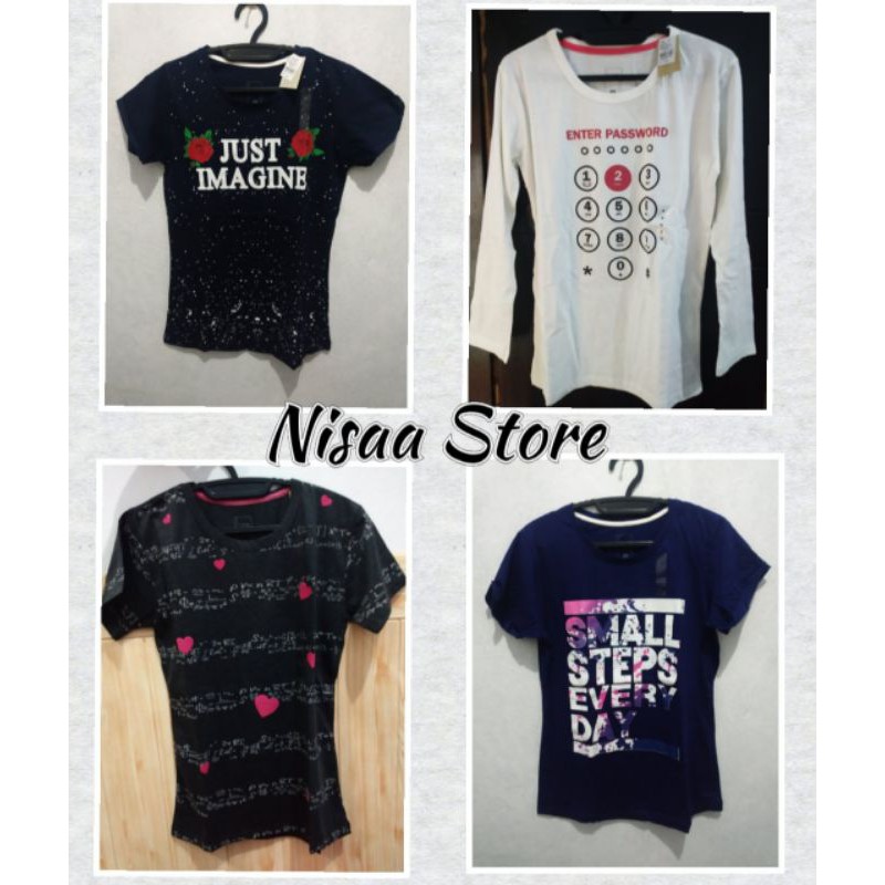 Nevada T-Shirt Baju Cewek Lengan Pendek & Lengan Panjang seri T-Zone