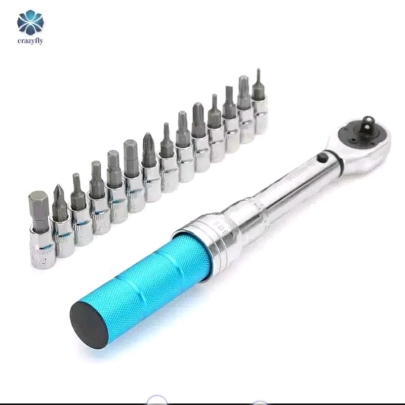 Kualitas bagus kunci torsi 25 pcs torque wrench tool set carbon alloy reparasi bengkel bike tools sepeda kunci set L