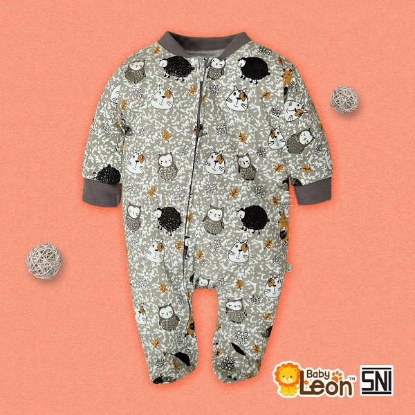 SNI Jumsuit Bayi Kaki Tutup cotton BABY LEON sleepsuit Jumper Bayi Newborn Jumpsuit Panjang Kaki Tutup baju tidur anak piyama bayi baru lahir fashion pakaian bayi perempuan laki laki