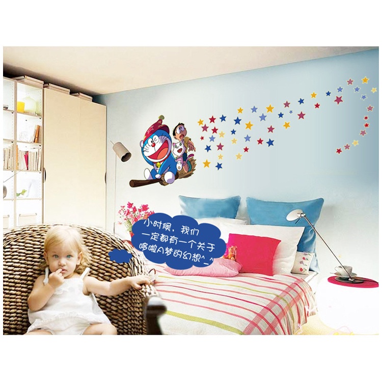 Reliza Wall Sticker Kartun Anak Glow In The Dark Animation ABQ9623 Stiker Dinding