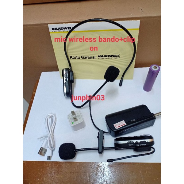 mic bando/clip on hardwell original microphone wireless