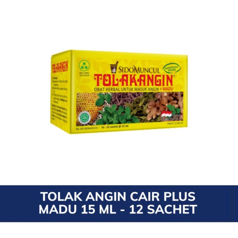 

Tolak Angin Cair 1 Dus 12 Sachet Herbal - Masuk Angin Mual Flu Demam