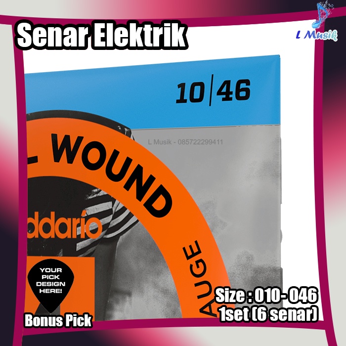 SENAR GITAR D ADDARIO ELEKTRIK 010 ELECTRIC GUITAR STRINGS