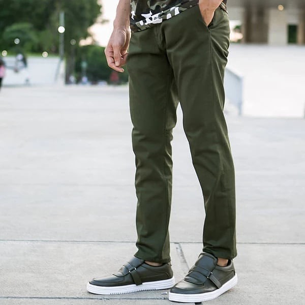 Celana Panjang Pria Chino Cinos Pants Slim Fit Stretch Hitam | D_winkel