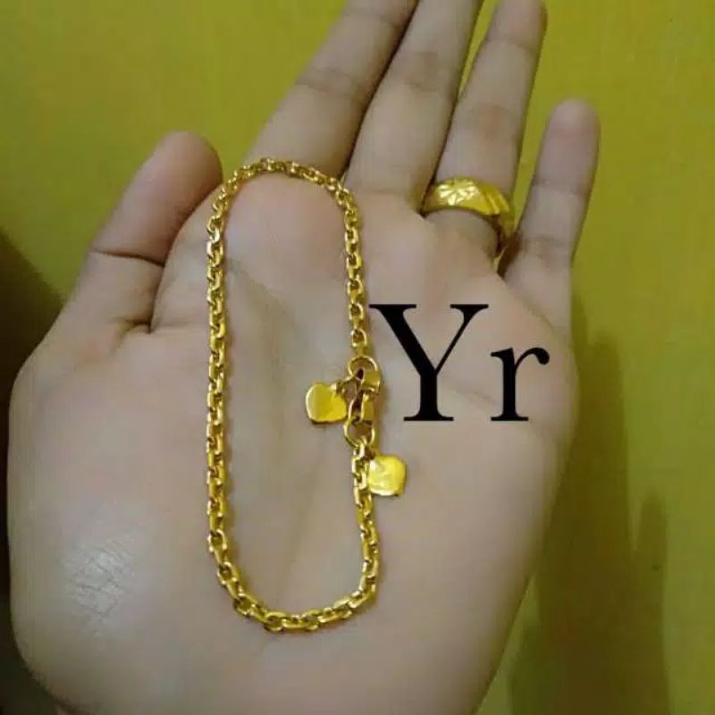 Gelang Nury rantai Medan replika mas 24k,mewah,cocok buat kado, pesta atau acara tertentu,ukuran baca keterangan ya