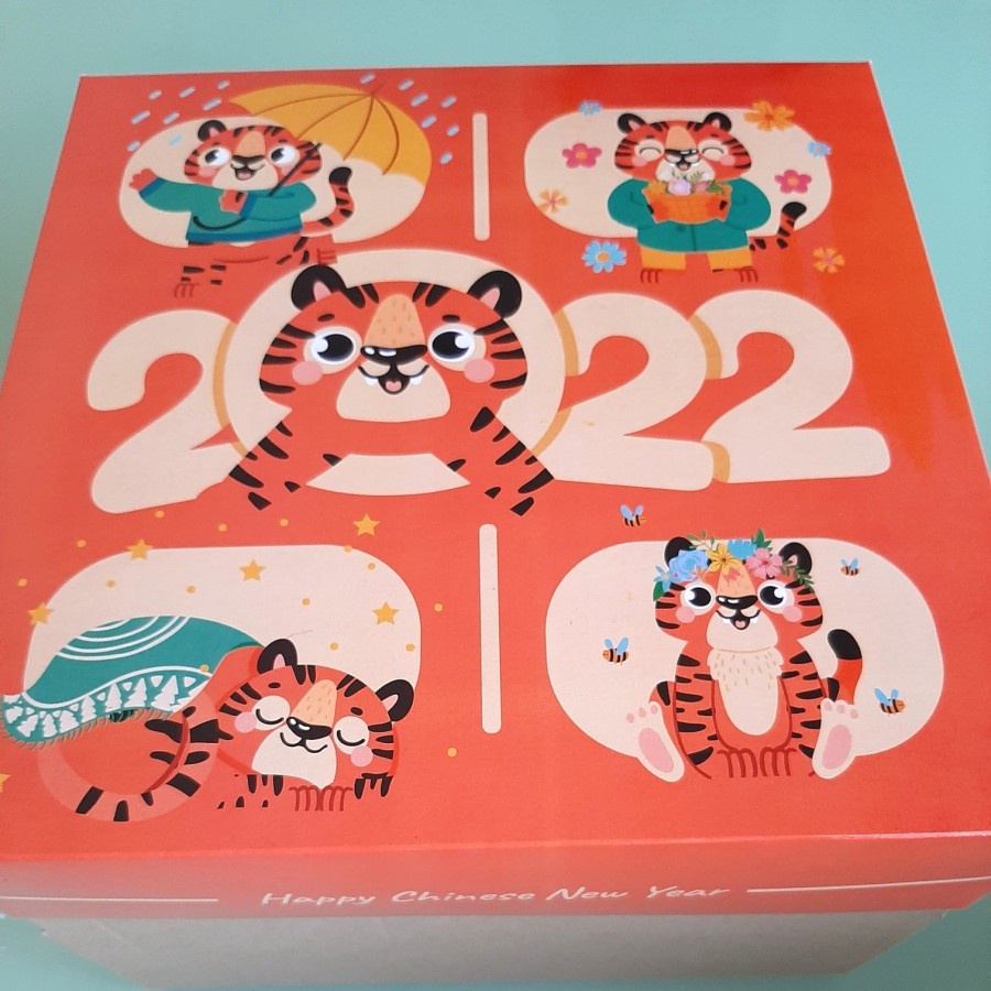 

(5pcs) Kardus Cake Motif Tiger Dus Kemasan Roti Bolu Brownies Box Kado Packaging Kotak Hampers Size 25 cm