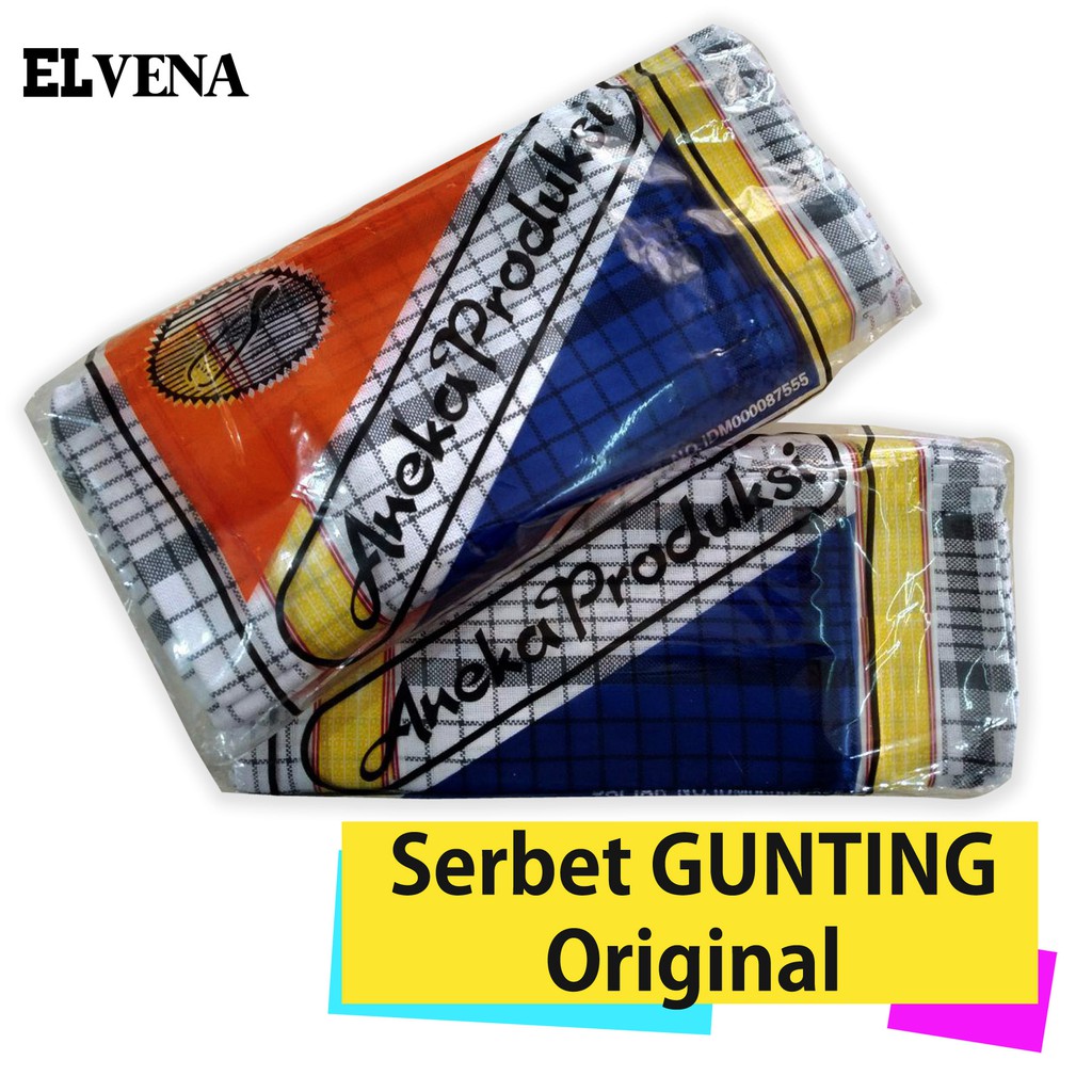 Jual Lusin Serbet Kotak Cap Gunting Original Kain Lap Serbet Dapur Lap Piring Murah