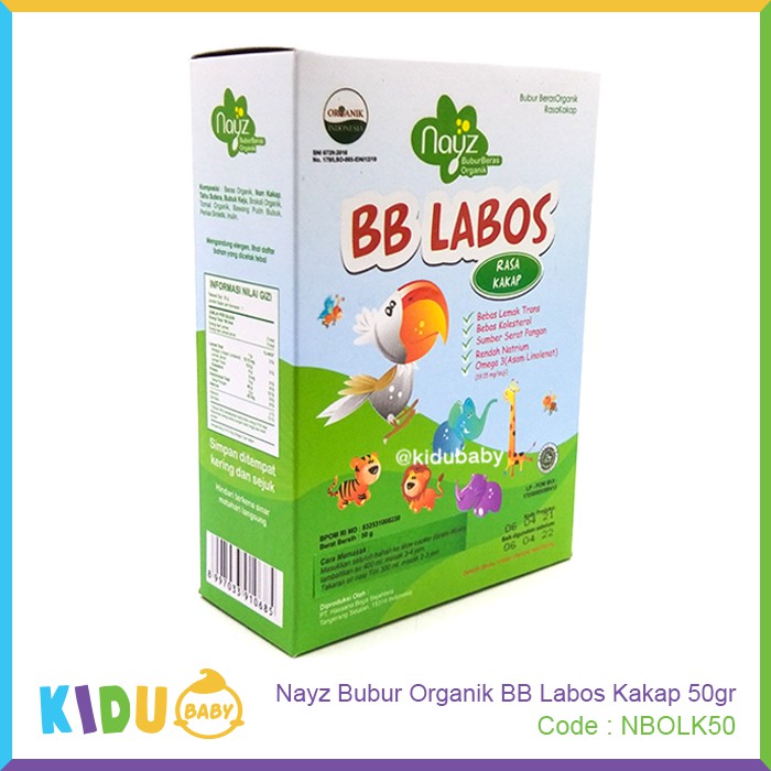 Nayz Bubur Tematik Organik &amp; Nayz Beras Tematik Organik 50gr Makanan Bayi dan Anak Kidu Baby