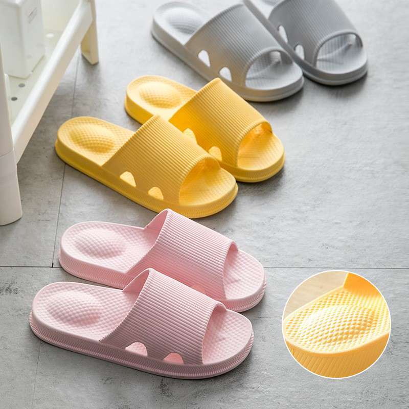 YSM Sandal Slop Karet Polos Tebal 6494 Sendal Rumah Berkualitas Motif Salur Sendal EVA Empuk Sendal Karet Couple Garis Home Slipper Anti Slip Wanita Pria Gaya Korea Murah Import-5