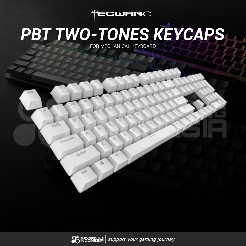 Tecware PBT Classic Double-Shot Moulded Backlit LED Keycaps Set