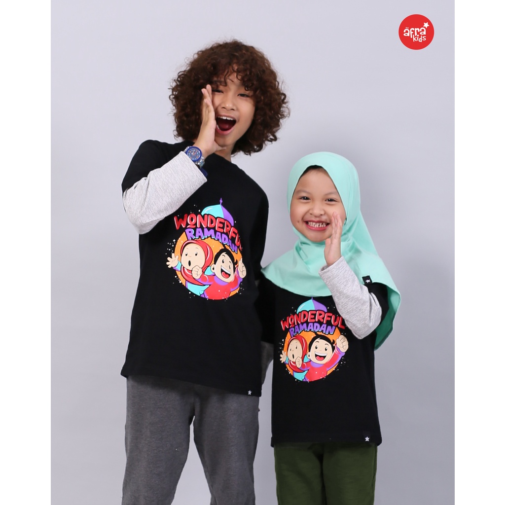 Kaos Anak Afrakids AF304 &quot;Wonderful Ramadan&quot; Lengan Panjang