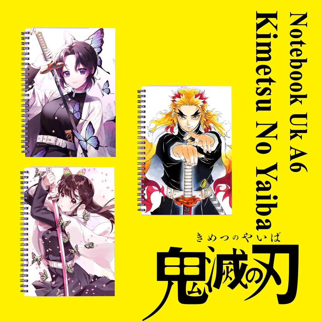 

note book / buku catatan / notes anime kimetsu no yaiba uk a6 full colour murah