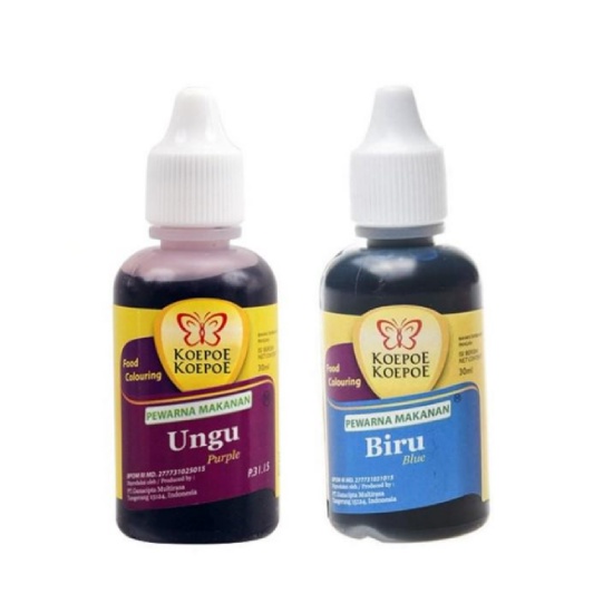 

Koepoe Koepoe Pewarna Makanan Ungu 3 x 30 mL + Koepoe Koepoe Pewarna Makanan Biru 3 x 30 mL