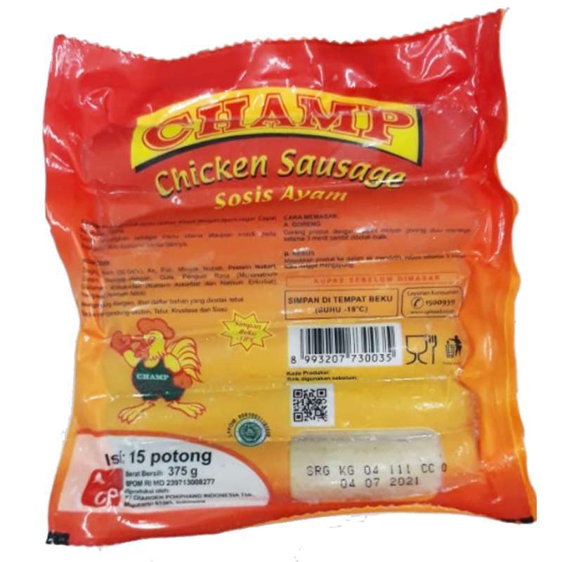 

CHAMP Sosis Ayam 375gr 15pcs