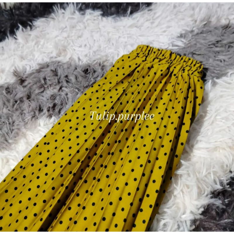 ROK POLKADOT WANITA // MOTIF ELEGAN - TERBARU