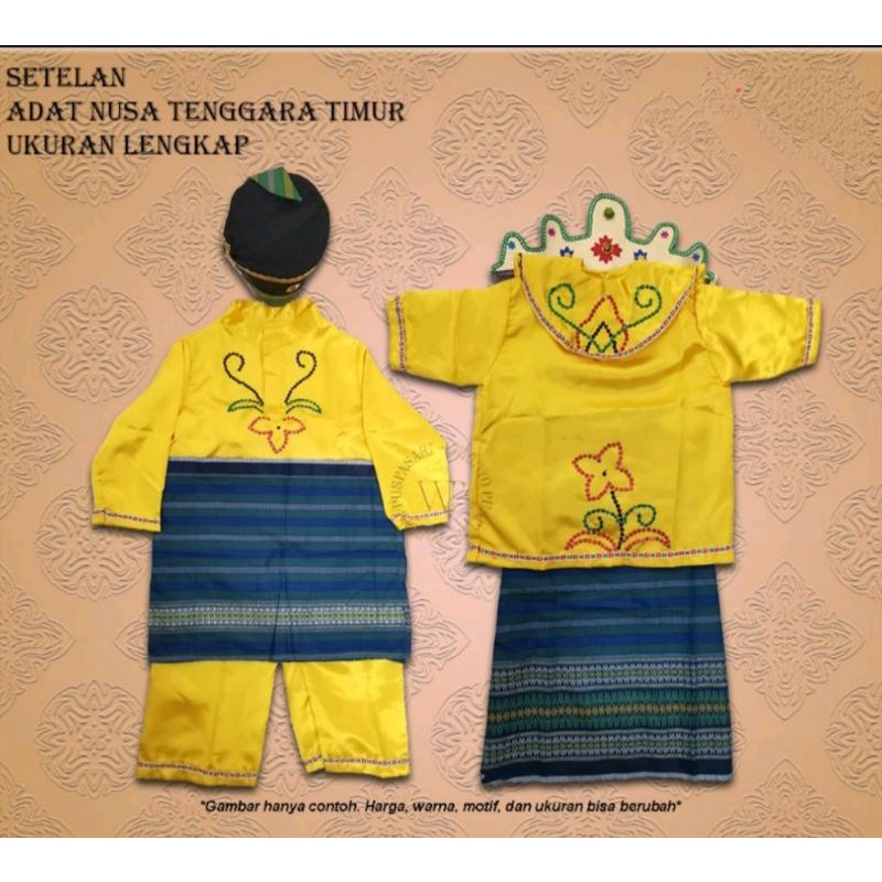 Setelan Couple Baju Adat Anak Nusa Tenggara Timur