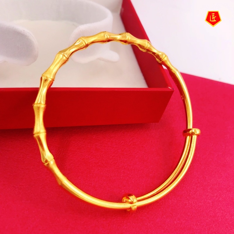 [Ready Stock]Simple Personality Sand Gold Solid Bracelet