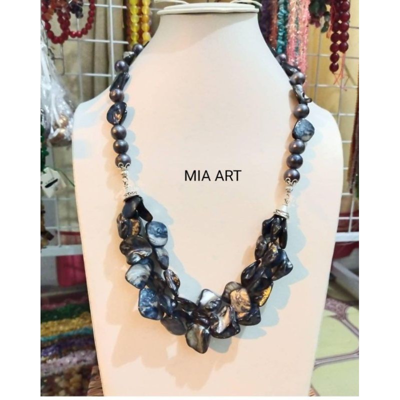 Kalung Mutiara Baroque Hitam