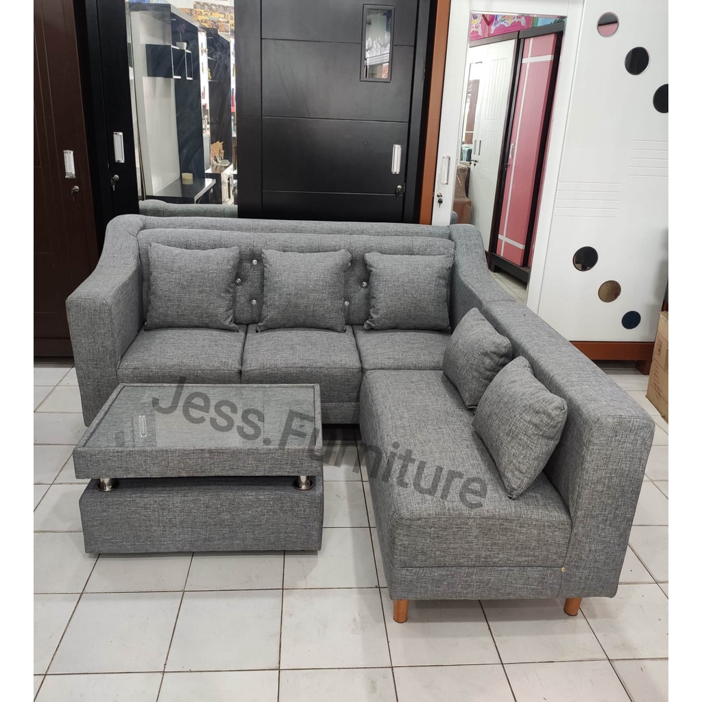 Sofa L , Sofa Sudut minimalis Sofa Ruang Tamu / Sofa Minimalis Kulit SOFA RUANG TAMU , Sofa Mewah DI