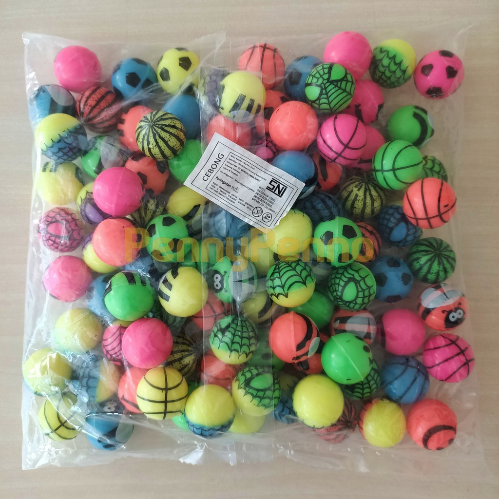 Bola Bekel Warna / Bola Bekel Kecil Isi dalam ada Boneka