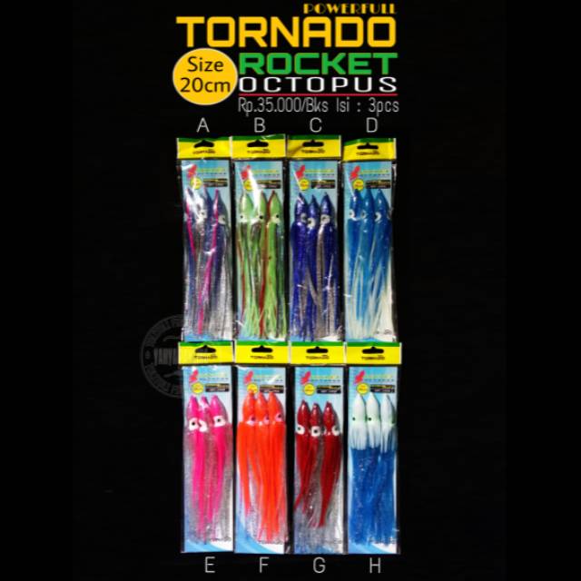 ( COD ) Umpan Pancing | Umpan Cumi Karet Powerfull Tornado Rocket Size 20cm