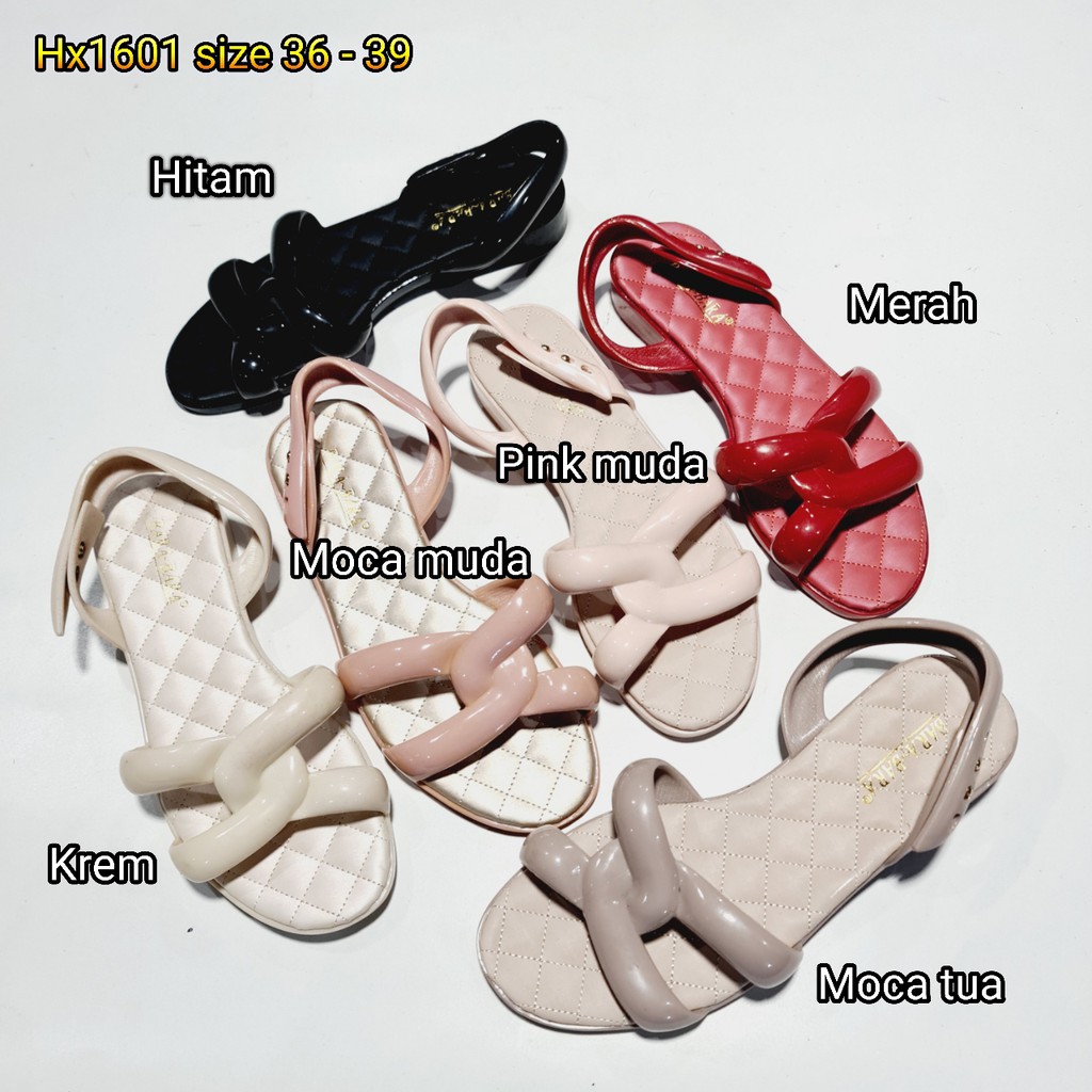 jelly sendal bara bara sandal wanita tali karet import barabara cewek hx1601