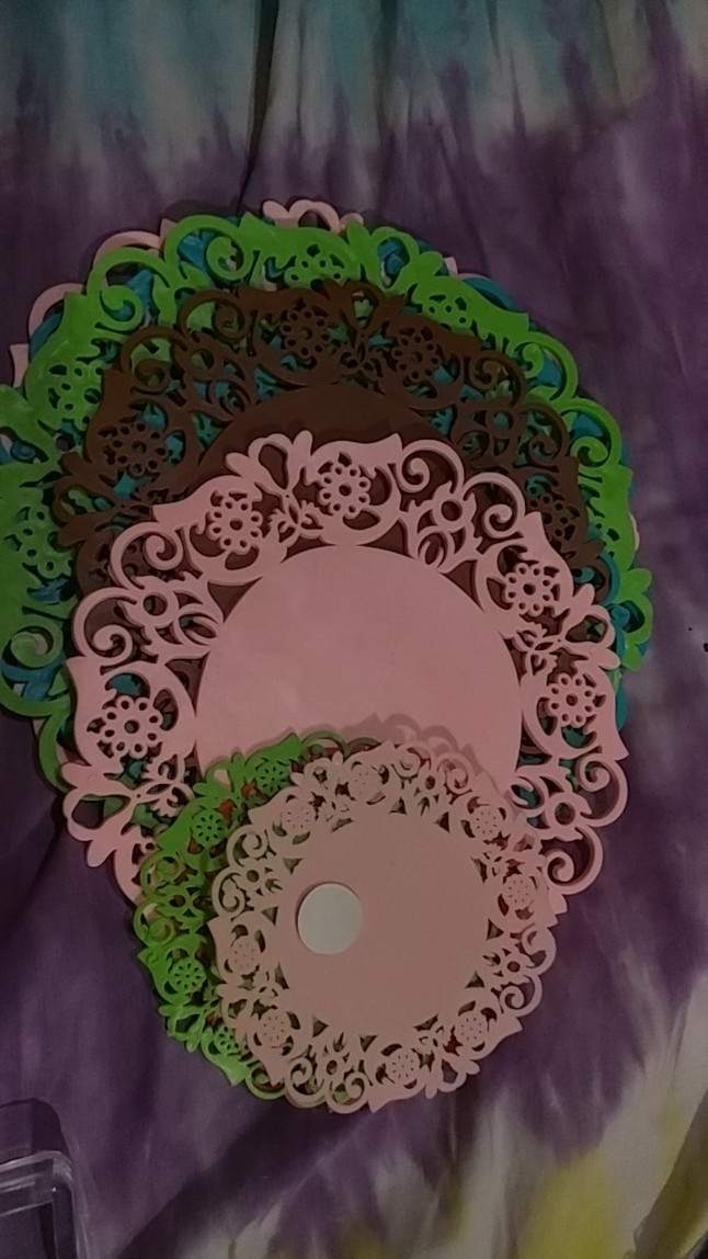 Tatakan Gelas Piring Silikon Model Renda Floral