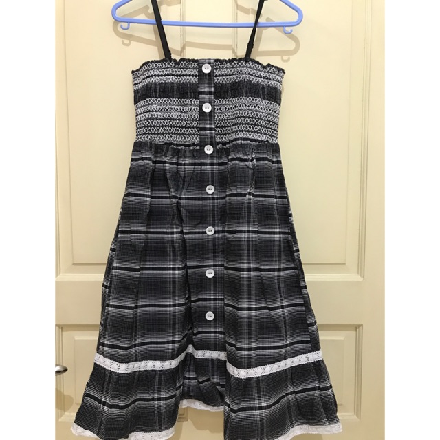 PRELOVED terusan Stripes black dress