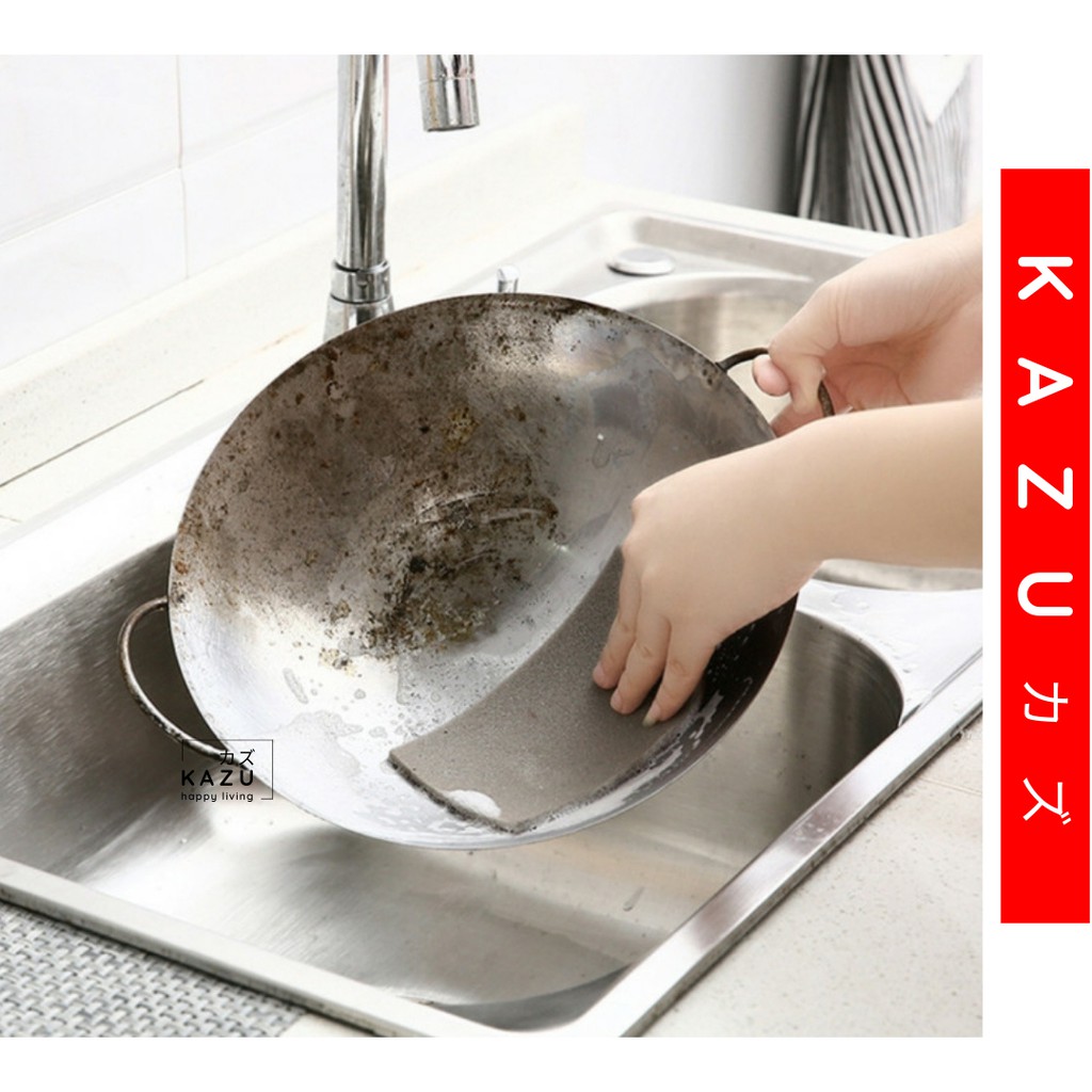 KAZU KHL155 Spons Ajaib Pembersih Kerak Karat Noda Dapur Kamar Mandi